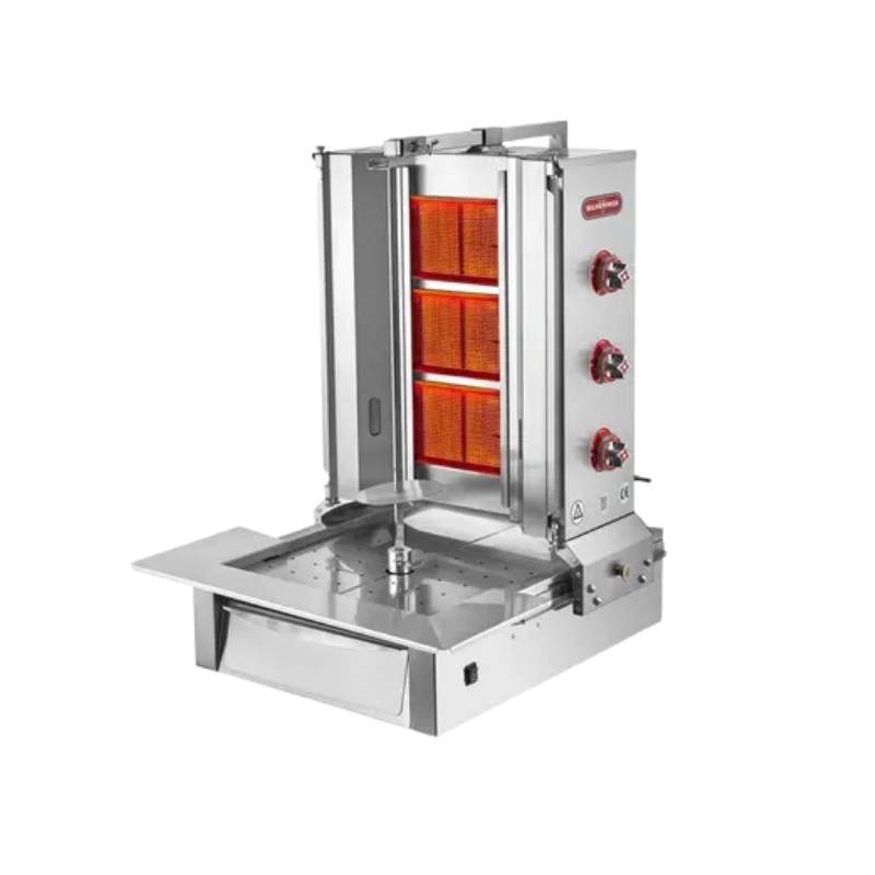 Işıkgaz Silverinox 2165-A3 3 Radyanlı Doğalgazlı Alttan Motorlu Döner Ocağı